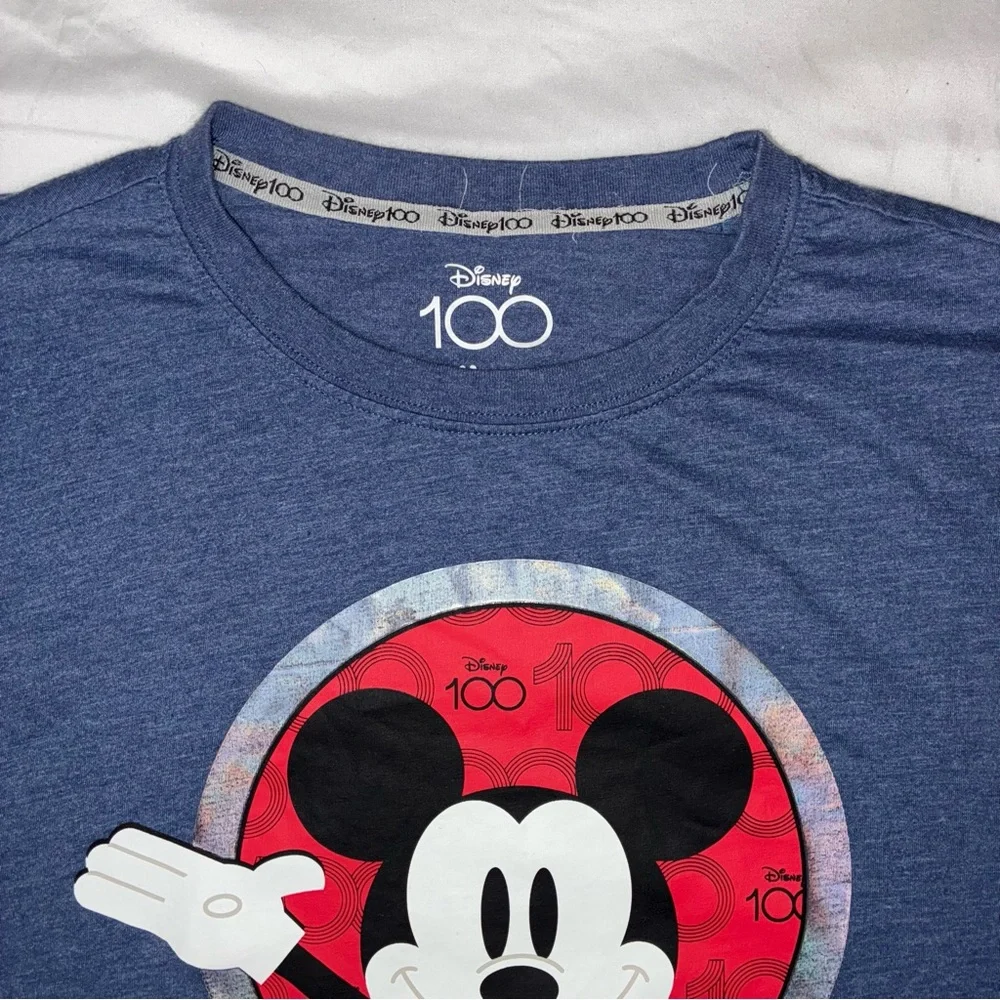Disney Mickey Mouse Red and Blue Graphic Tee - Picture 7 of 9